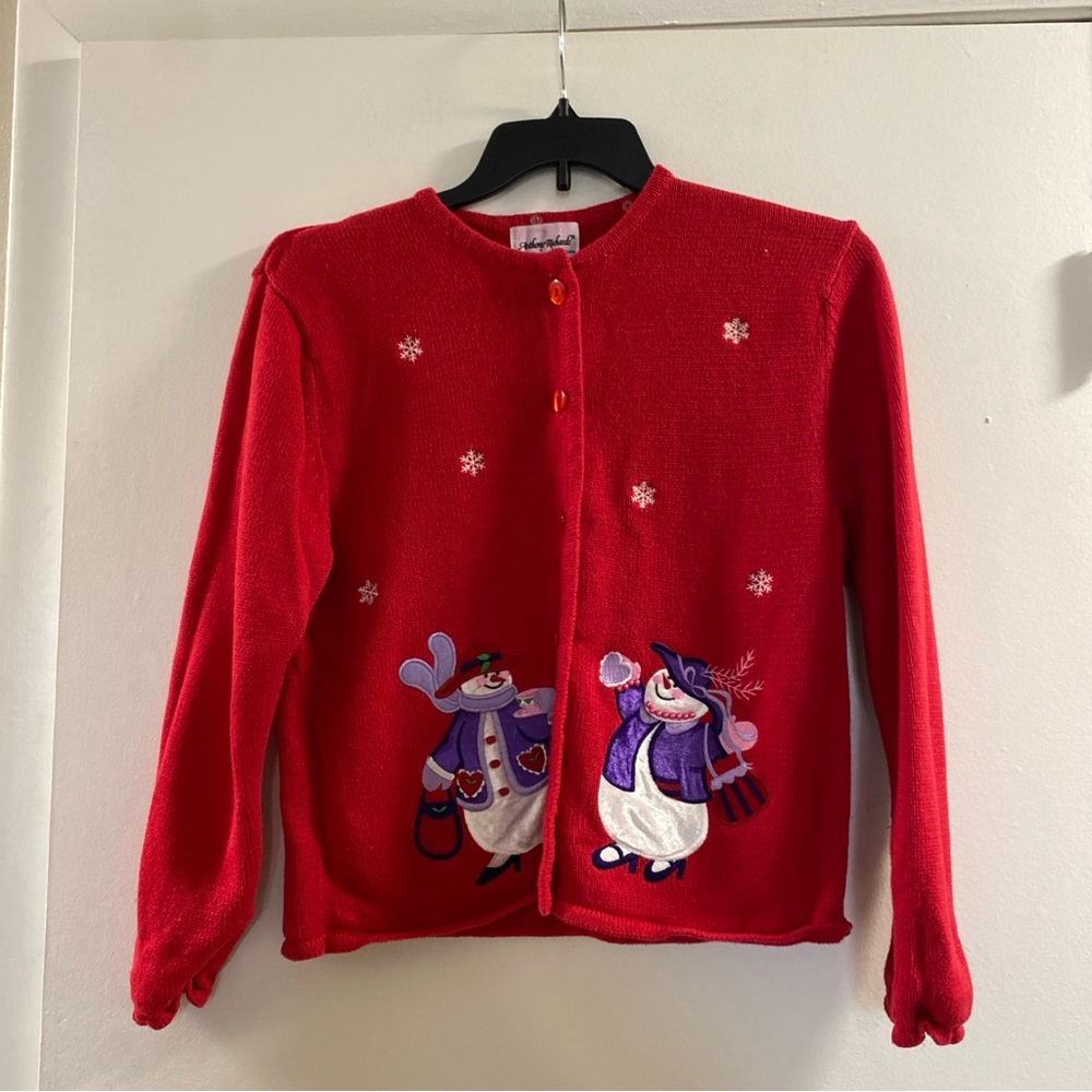 Anthony Richards Vibrant Red Knit Cardigan